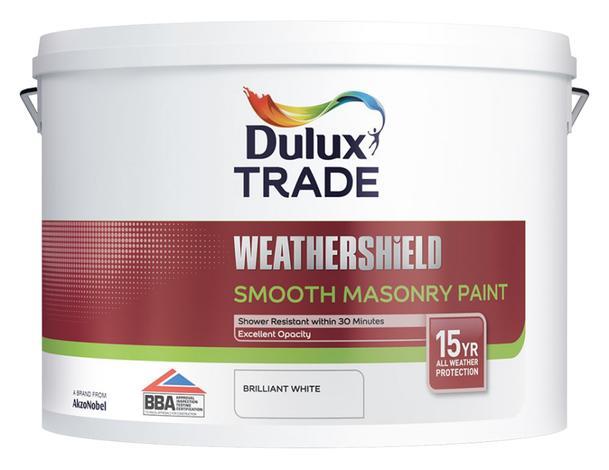 Фасадна боя Dulux 10 л брилянтно бяла - Бели фасадни бои