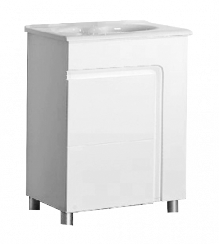 PVC шкаф с умив. бял 60х46х85 - Мебели за баня