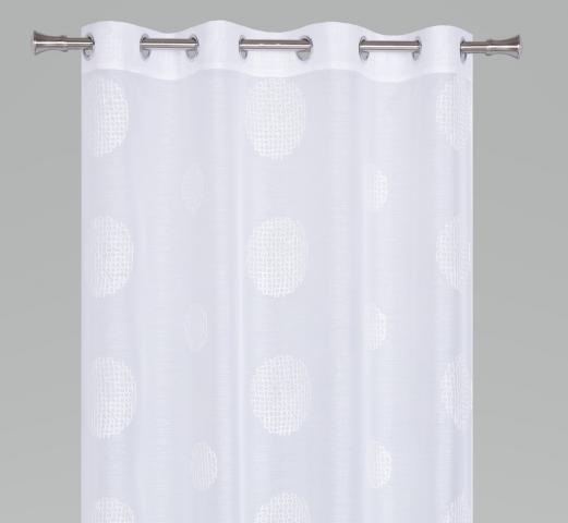 Готово перде Ovale 140х260 см бяло, снимка 2 - Готови пердета