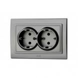 Zena антрацит двоен контакт шуко