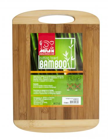 Бамбукова дъска двуцветна 34х24х1,5 см - Аксесоари за готвене