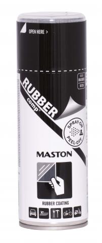 Гумен спрей боя Maston 0.4 л черен гланц - Спрей бои универсални