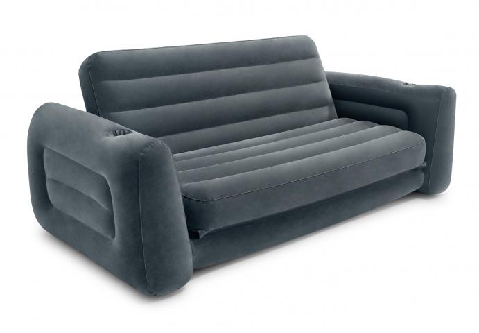 Надуваем разтегателен диван, сив - Надуваеми мебели