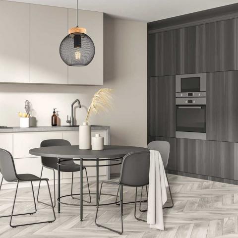 Полилей мрежа Moka 1xE27, 230 V черен, снимка 3 - Полилеи