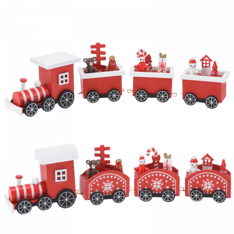 Коледно влакче 25 см 2 дизайна - Коледни фигури