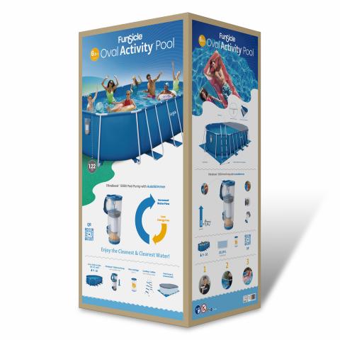 Басейн 61х366x122 см, снимка 4 - Басейни с тръбна конструкция