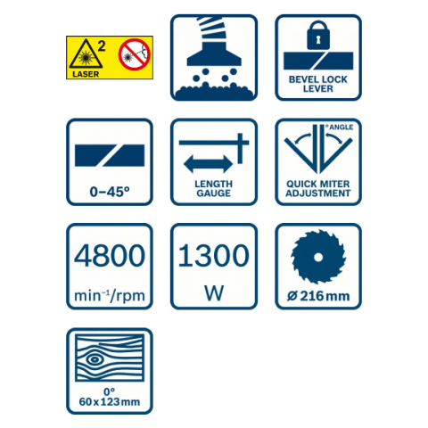 Настолен циркуляр Bosch Blue GСМ 216, снимка 2 - Настолни циркуляри