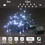 Светещ Гирлянд: 120 бели LED /диодни/ лампички