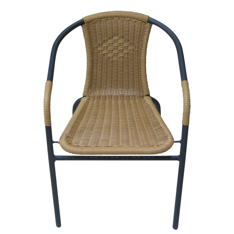 Стол Bistro ПЕ ратан, натурал - Метални столове