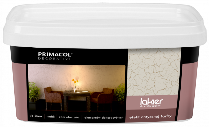Декоративен напукващ лак Primacol 1л - Ефектни бои за стени