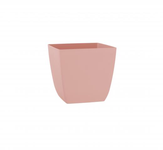 Саксия Santiago 15х15см, розова - Пластмасови кашпи