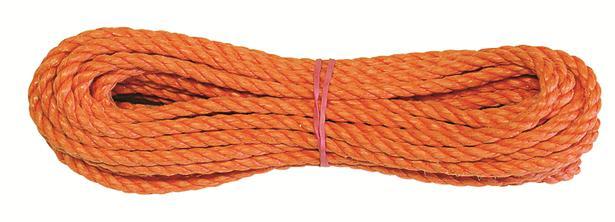 Въже PP спираловидно оранжево 6мм 20м - Синтетични въжета