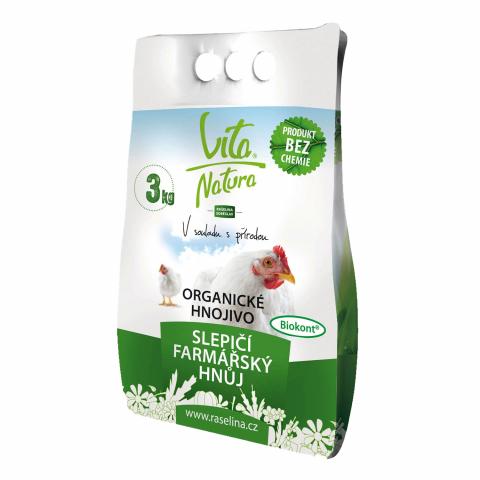 Органичен пилешки тор 3 кг, Raselina Vita Natura - Био твърди торове