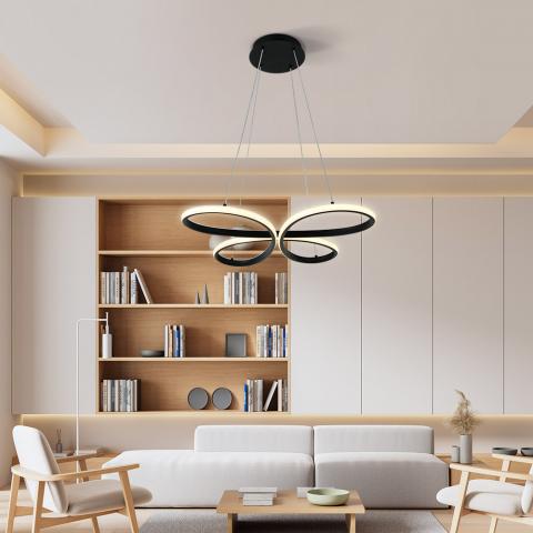 LED полилей Butterfly 230 V черен, снимка 2 - Полилеи