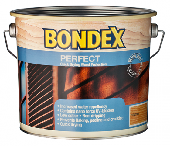 Лазурен лак Bondex Perfect 0.75л, палисандър - Лакове за дърво