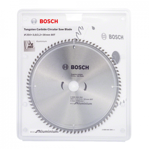 Циркулярен диск ECО ALU 254x3.0x30 80T Bosch - Циркулярни дискове