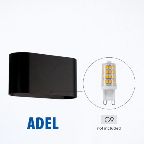 Аплик ADEL G9 230V, черно, снимка 3 - Аплици