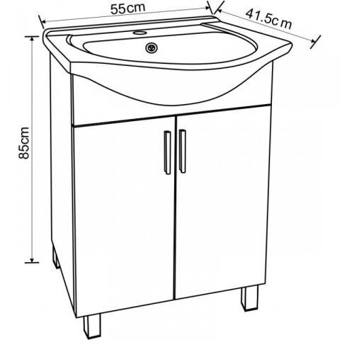 Мебел за баня Алора, снимка 2 - Мебели за баня