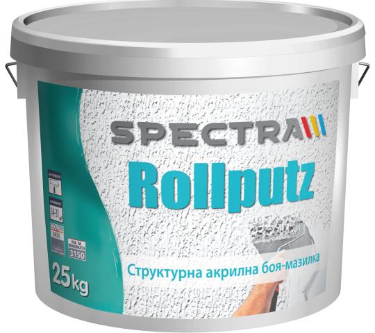 Структурна мазилка Spectra Rollputz 25 кг - Бели релефни бои