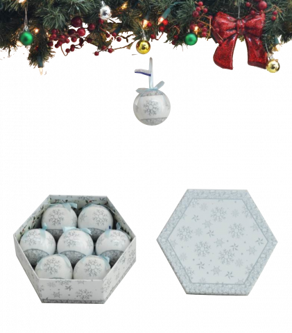 Снежни топки 75 мм бели - Коледа