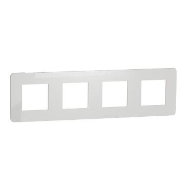 Декор. рамка Unica Studio Color 4X,  бяла/бял - Ключове и контакти