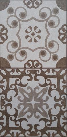 Декоративна плочка за баня Klio Brown 25x50 см - Декор