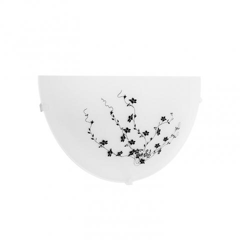 Аплик Flowers Е27 бяло/черно - Аплици