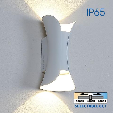LED фасаден аплик Boston 10W 230V IP65 бял - Градински лампи