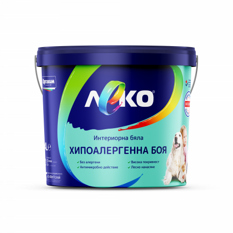 Хипоалергенна боя Леко 3 л - Бели бои