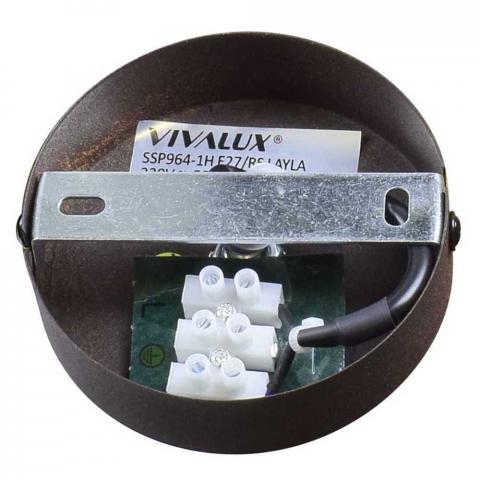 Полилей телен Layla 1xE27, 230 V кафяв, снимка 5 - Полилеи