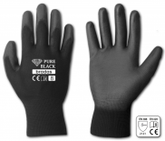 Ръкавици  PURE BLACK полиуретанови, размер 10