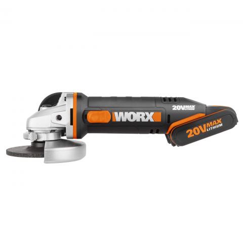 Акумулаторен ъглошлайф WORX WX800 к-т с 2 батерии, снимка 3 - Акумулаторни ъглошлайфи