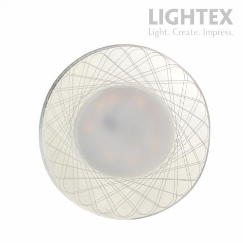 Луна стационарна кръгла прозрачен акрил с LED лента 3W 4000K 170lm LS500175 MR16 max.7W LED Ф120x20mm/cut 65mmLightex - Луни