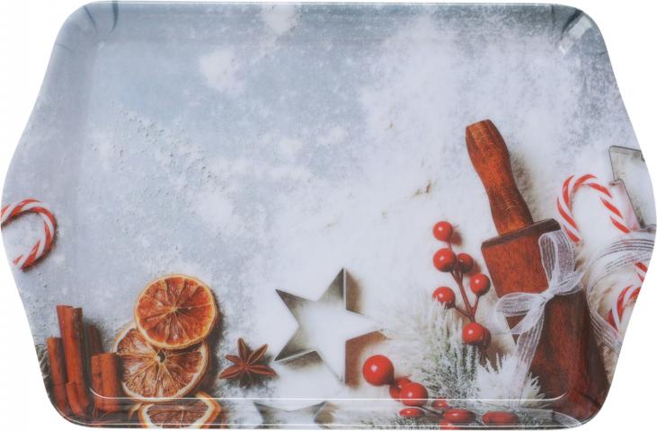 Коледен поднос 21x14 см, снимка 2 - Коледни артикули
