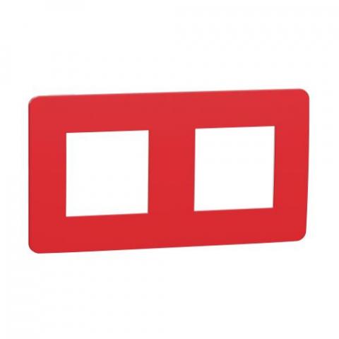 Декор. рамка Unica Studio Color 2X,  червена/бял - Ключове и контакти