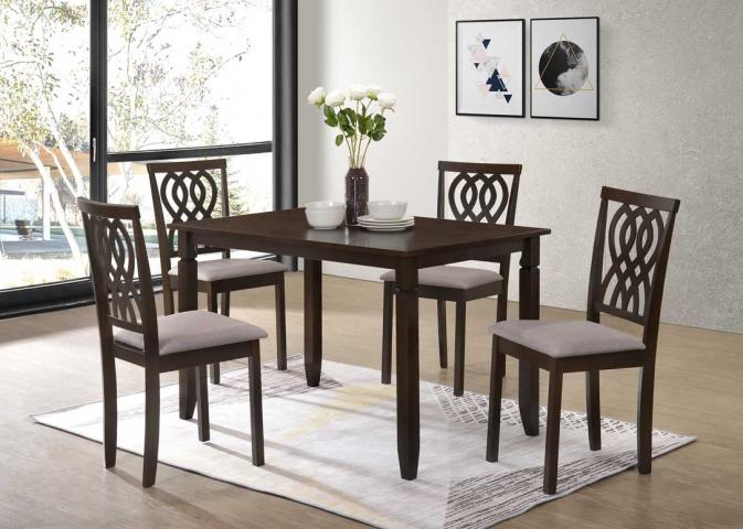 Комплект маса + 4 стола GARET - Трапезарни комплекти