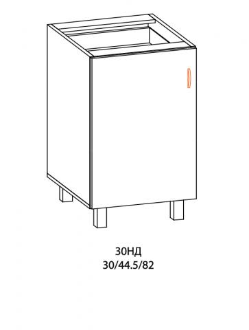 Долен шкаф с една врата Паула 30см, с плот, снимка 2 - Модулни кухни с онлайн поръчка