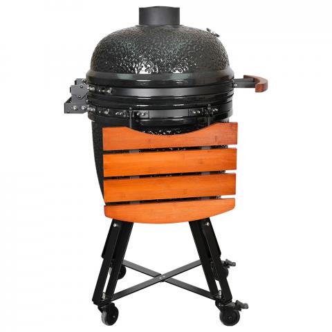 Барбекю KAMADO 130x73x122см, черно, снимка 3 - Керамични грилове Кamado