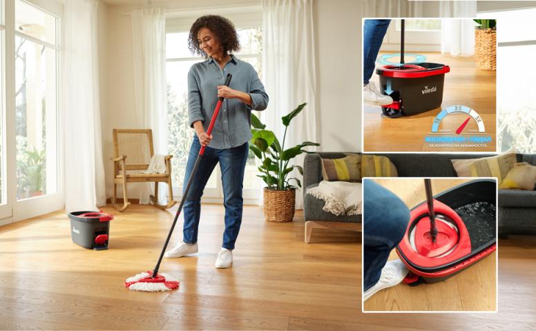 Комплект Vileda Easy Wring - Clean Turbo, снимка 3 - Мопове