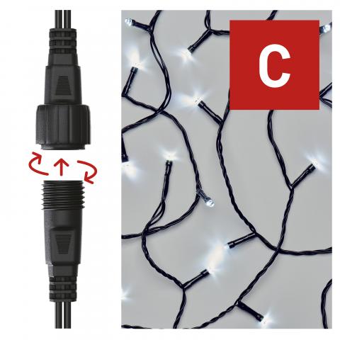 LED свързваща коледна верига, 10м студено бяло, снимка 2 - Светеща верига
