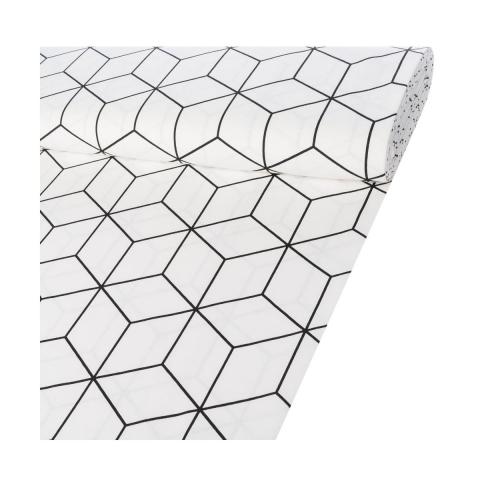 Плат Geometrico 140 см черно-бяло - Пердета и аксесоари