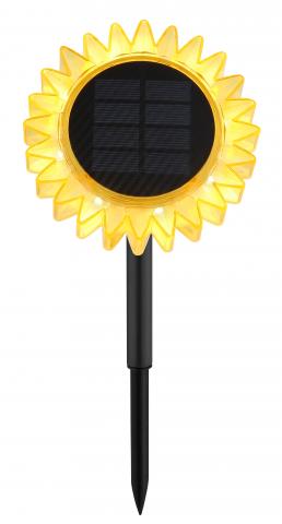 Соларна лампа Слънчоглед IP44, ф:130mm, H:295mm, incl. 8x LED 0.06W 3V, 3000K, снимка 2 - Соларни лампи