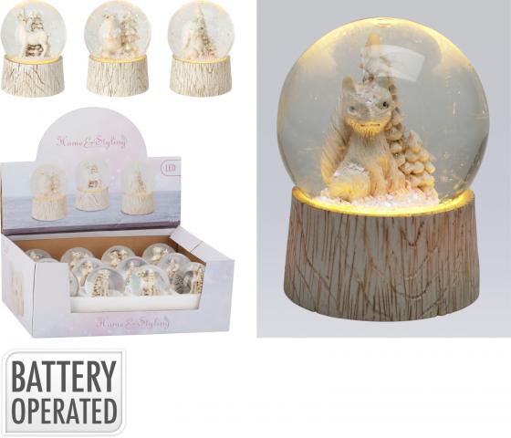 Преспапие с животно 65 мм 3 дизайна - Коледни фигури