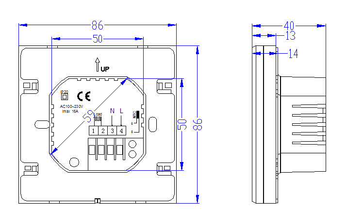 Термостат с програматор HY -02B07H LCD, снимка 2 - Термостати