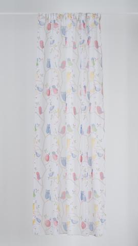 Воал Owl 280 см бял-син, снимка 2 - Пердета на л.м.