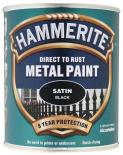 Боя за метал Hammerite 0.75л, черен сатен