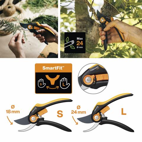 Лозарска ножица Fiskars SmartFit P68, снимка 3 - Лозарски ножици