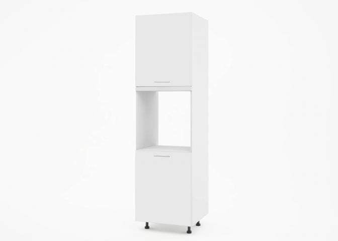 Крафт К1 колонен шкаф за фурна с две врати, бял гланц - Модулни кухни с онлайн поръчка