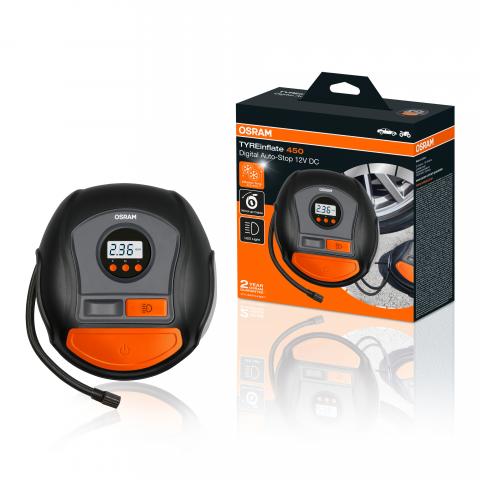 Дигитален компресор за гуми с лампа Osram OTI450 - Помпи и компресори