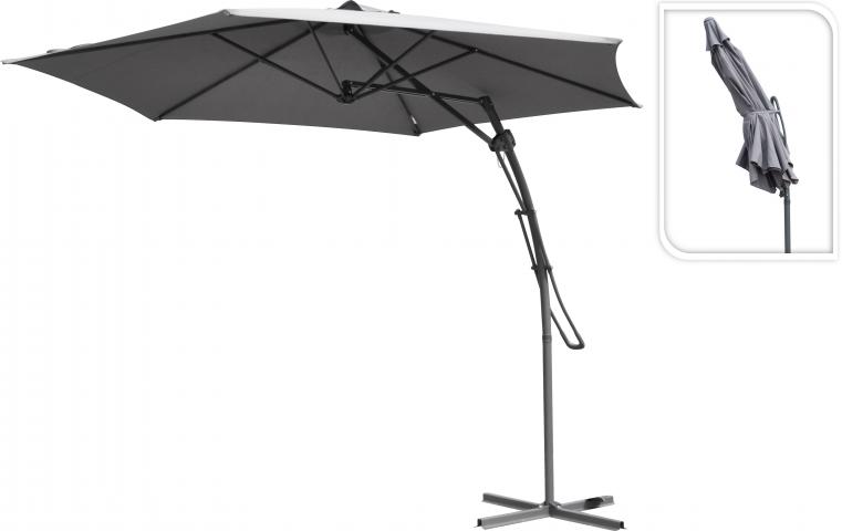 Чадър камбана ф380см с PUSH UP система, сив - Камбана чадъри